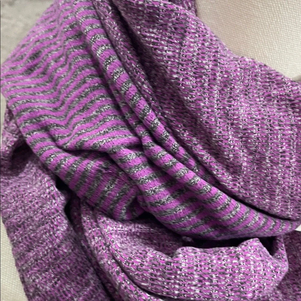 Lululemon Vinyasa Scarf *Rulu Mini Check Pique Ultra Violet Heathered Black
